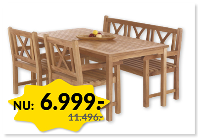 BLOKHUS TEAK HAVEM&Oslash;BELS&AElig;T - BLACK WEEK